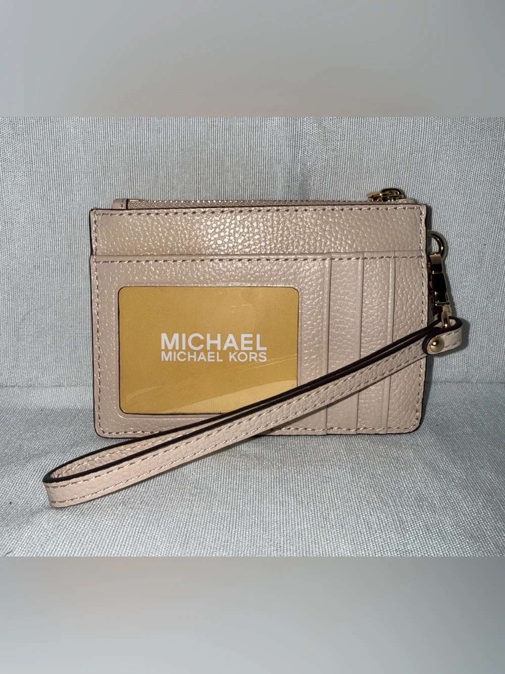 ✨ NWOT Michael Kors Soft Pink Leather Jet Set Small Coin Purse Wristlet ✨